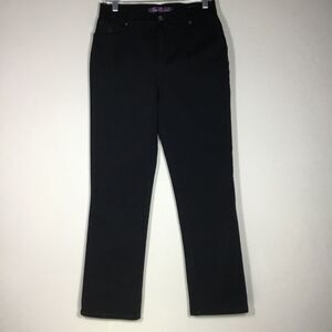 Gloria Vanderbilt NWOT black jeans “Amanda” 98% cotton 2% spandex 7” wide leg 6P